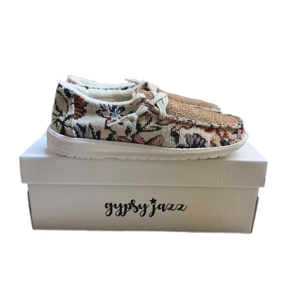 Gypsy Jazz Shoes Gypsy Jazz Macy Floral Cream Casual Shoe Poshmark